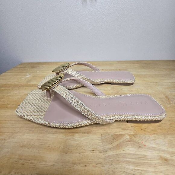 Katy Perry The Camie Shell Sandal Natural Woven Size 8 - Picture 9 of 13